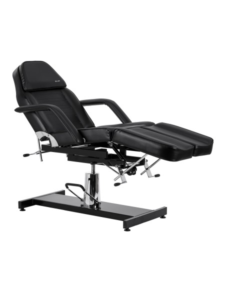 Poltrona idraulica da pedicure Sillon 210 con funzione dondolo e poggiapiedi diviso nero