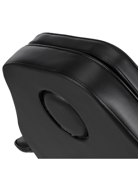Poltrona idraulica da pedicure Sillon 210 con funzione dondolo e poggiapiedi diviso nero