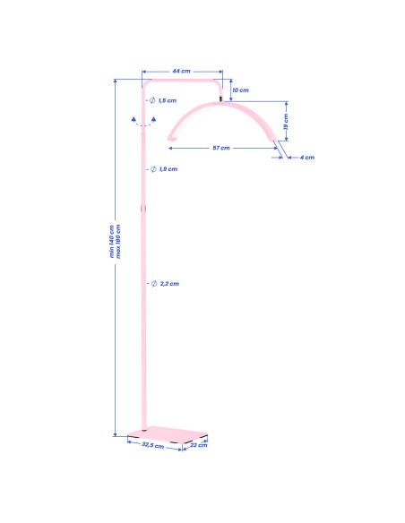 Lampada per trattamenti MOMO MOON MX6 per ciglia rosa