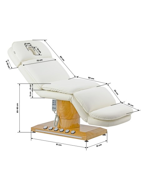 Poltrona da salone elettrica Sillon Cloud 3 motori crema
