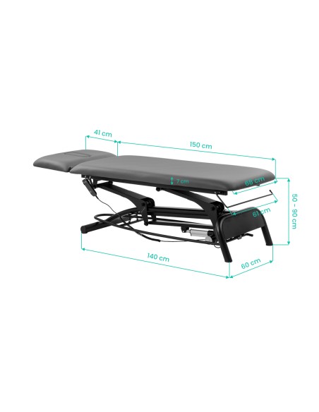 Lettino riabilitativo elettrico per massaggi e fisioterapia Balance Novus 2 Grigio