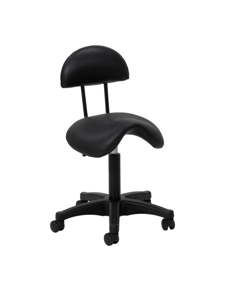 Sgabello cosmetico 6001 nero con base nera 