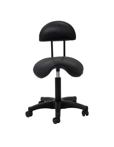 Sgabello cosmetico 6001 nero con base nera 