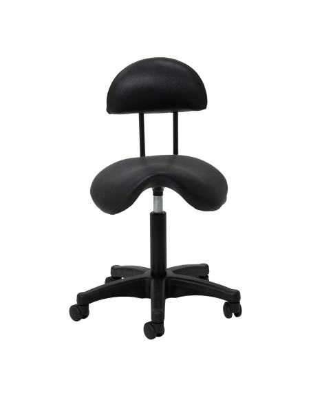 Sgabello cosmetico 6001 nero con base nera 