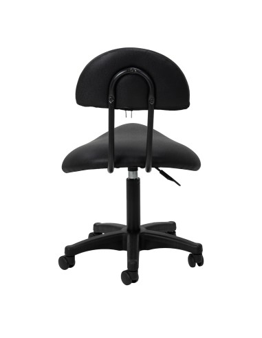 Sgabello cosmetico 6001 nero con base nera 