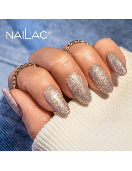 Top Coat Laser Holo Rose Gold NaiLac 10ml