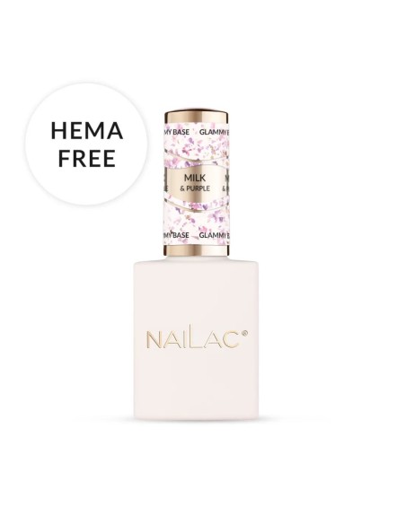 Rubber Base Glammy Milk&Purple NaiLac 10ml