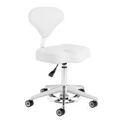 Sgabello cosmetico Azzurro 156-F bump-up bianco come la neve