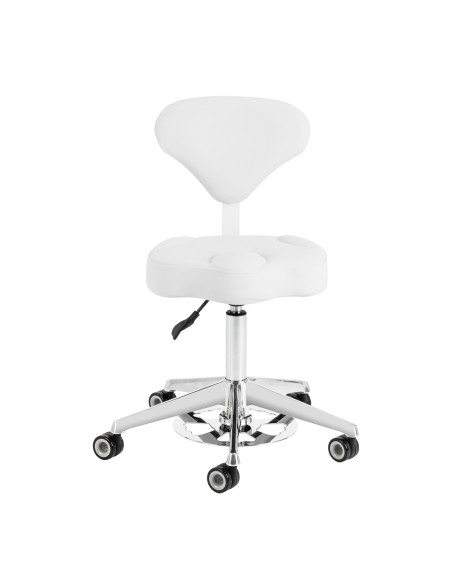 Sgabello cosmetico Azzurro 156-F bump-up bianco come la neve