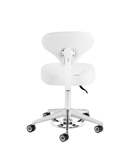 Sgabello cosmetico Azzurro 156-F bump-up bianco come la neve