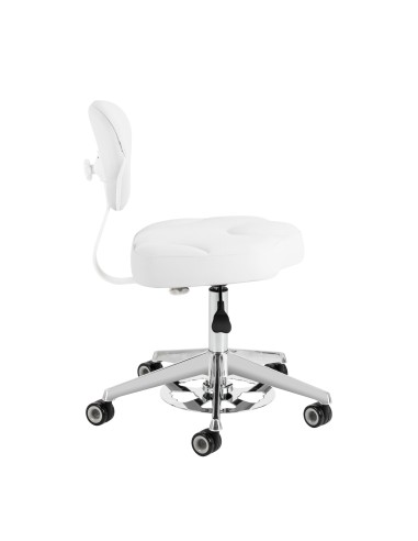 Sgabello cosmetico Azzurro 156-F bump-up bianco...