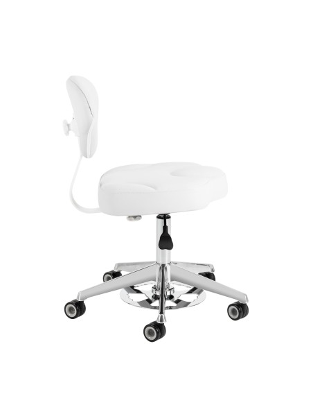 Sgabello cosmetico Azzurro 156-F bump-up bianco come la neve