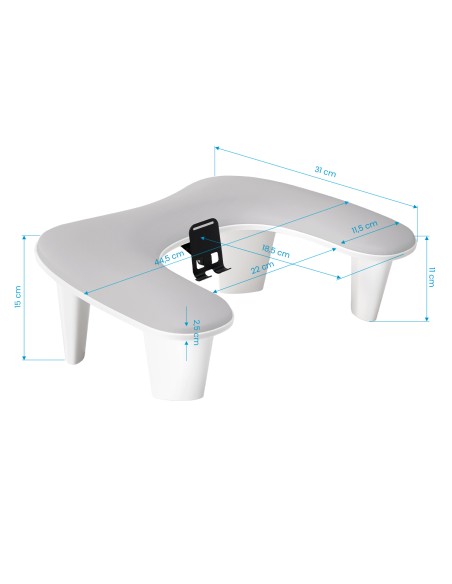 Supporto MOMO per manicure Croissant con supporto per cellulare grigio