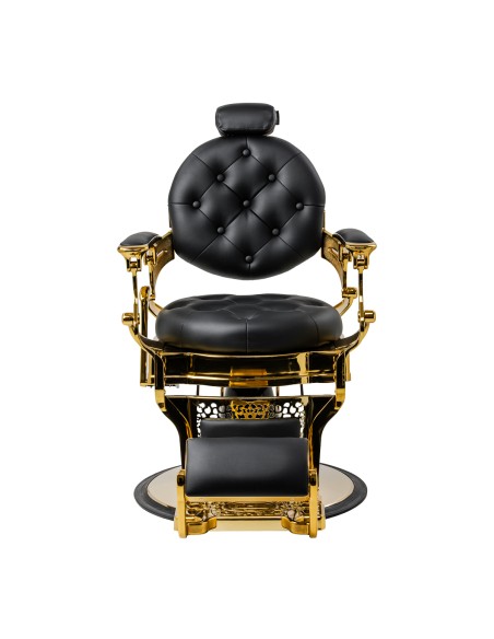 Barber chair Gabbiano Niccolo nero con struttura dorata