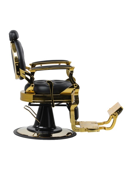 Barber chair Gabbiano Niccolo nero con struttura dorata