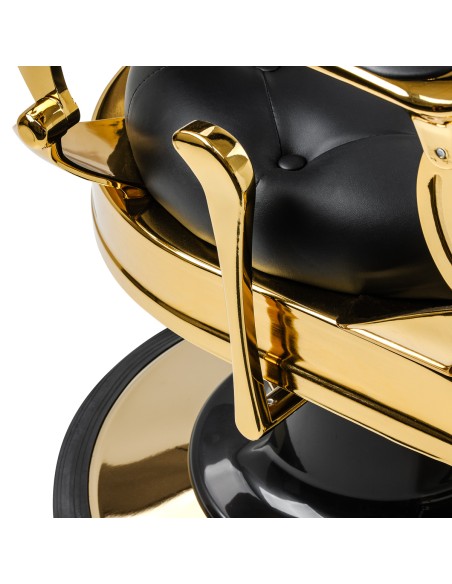 Barber chair Gabbiano Niccolo nero con struttura dorata