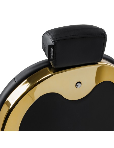 Barber chair Gabbiano Niccolo nero con struttura dorata