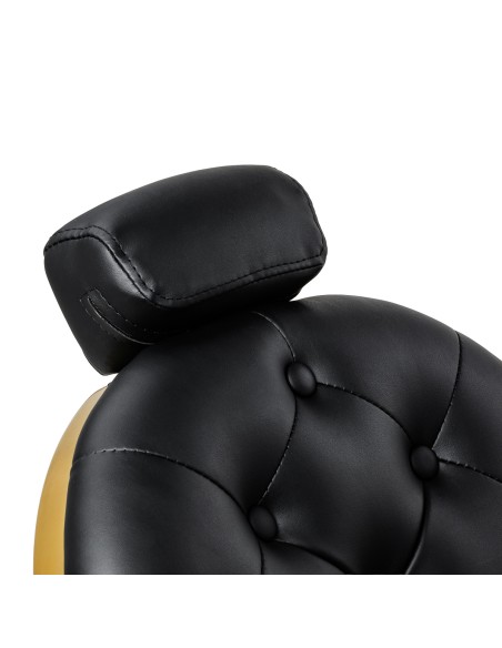 Barber chair Gabbiano Niccolo nero con struttura dorata