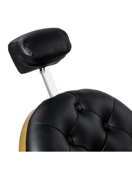 Barber chair Gabbiano Niccolo nero con struttura dorata