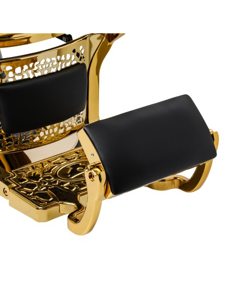 Barber chair Gabbiano Niccolo nero con struttura dorata