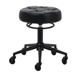 Sgabello da parrucchiere Gabbiano D054 nero con base nera