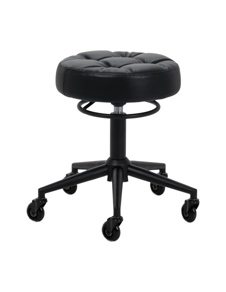 Sgabello da parrucchiere Gabbiano D054 nero con base nera