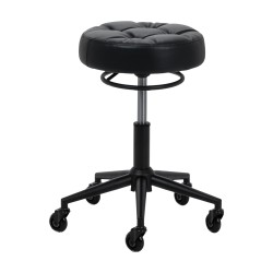 Sgabello da parrucchiere Gabbiano D054 nero con base nera 2