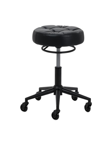 Sgabello da parrucchiere Gabbiano D054 nero con base nera