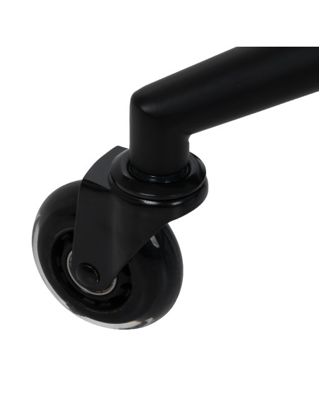 Sgabello da parrucchiere Gabbiano D054 nero con base nera