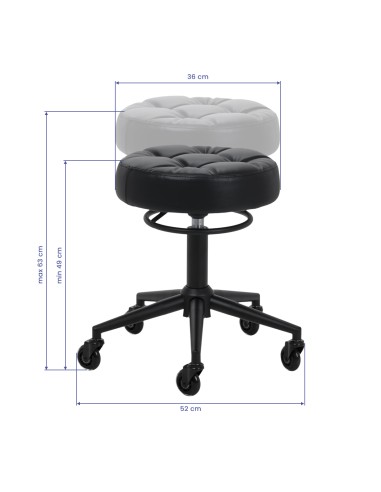 Sgabello da parrucchiere Gabbiano D054 nero con...