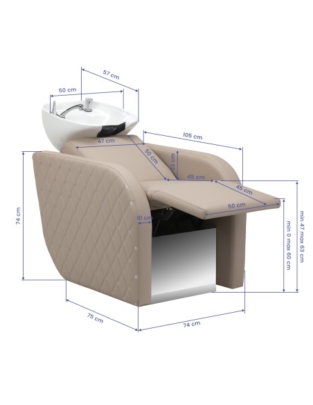 Lavacapelli elettrico con funzione massaggio Gabbiano Ines beige