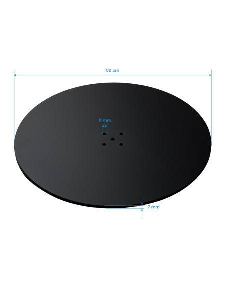 Base per poltrona da parrucchiere L010 rotonda nera