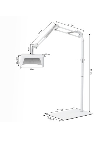 Lampada UV LED Glow 112 con base metallica da...