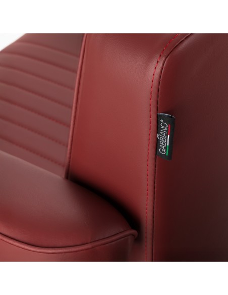 Sedia da barbiere Gabbiano Visionerio+ rosso struttura cromate