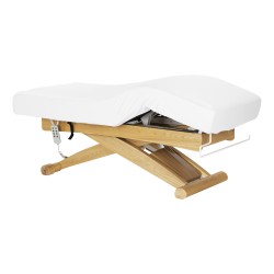 Lettino SPA Sillon Siesta bianco con base marrone chiaro 2