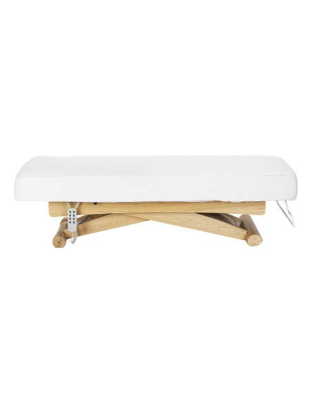 Lettino SPA Sillon Siesta bianco con base marrone chiaro