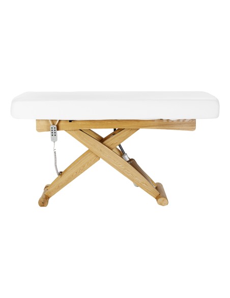 Lettino SPA Sillon Siesta bianco con base marrone chiaro