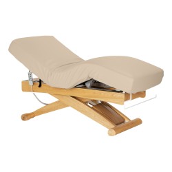 Lettino SPA Sillon Siesta beige con base marrone chiaro