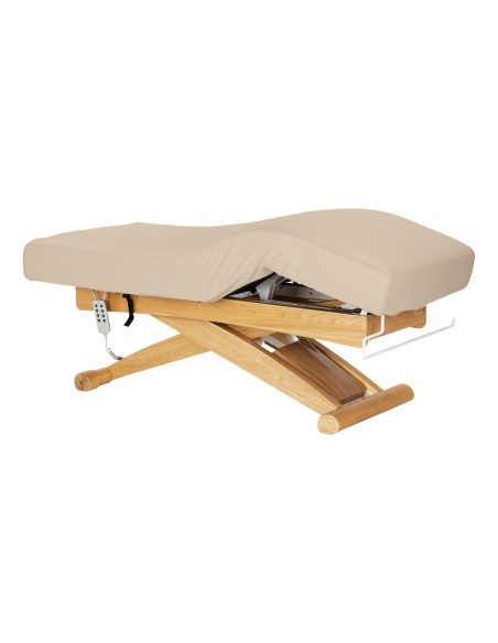 Lettino SPA Sillon Siesta beige con base marrone chiaro