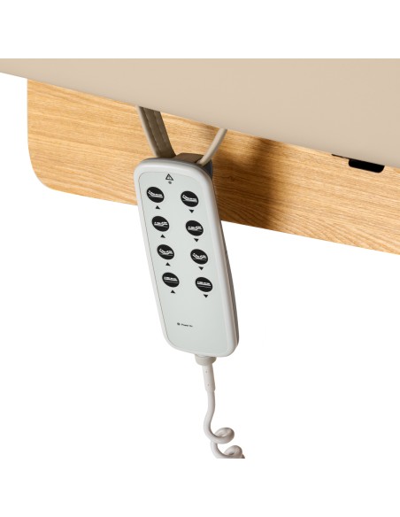 Lettino SPA Sillon Siesta beige con base marrone chiaro