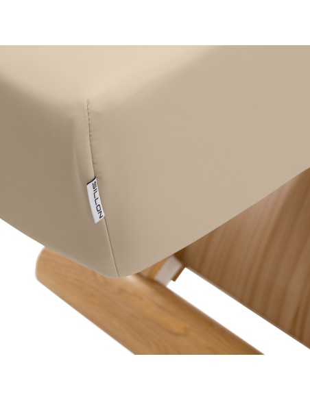 Lettino SPA Sillon Siesta beige con base marrone chiaro