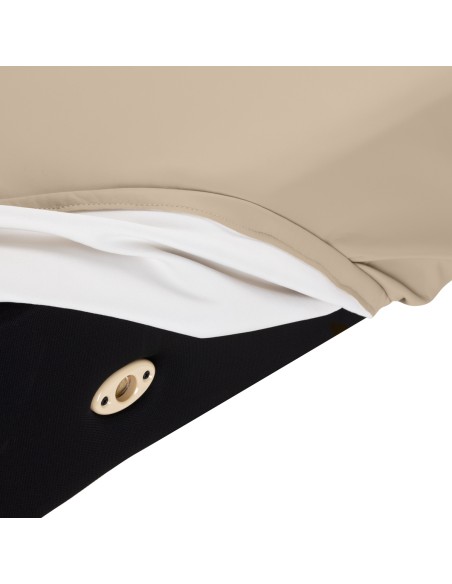 Lettino SPA Sillon Siesta beige con base marrone chiaro