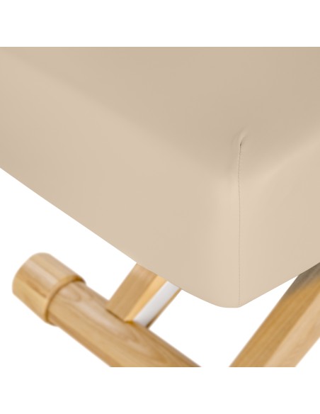 Lettino SPA Sillon Siesta beige con base marrone chiaro