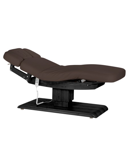 Lettino SPA Sillon Relax marrone scuro con base nera