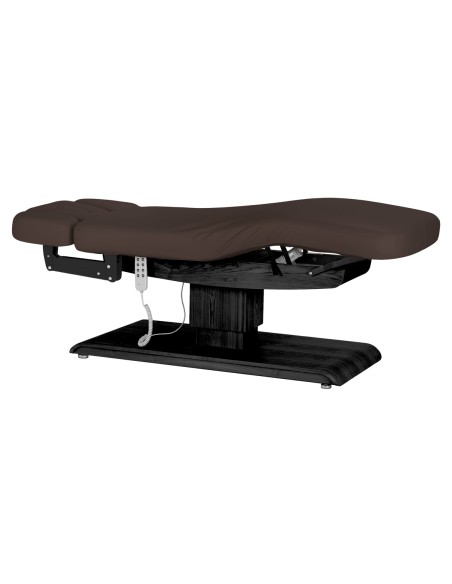 Lettino SPA Sillon Relax marrone scuro con base nera