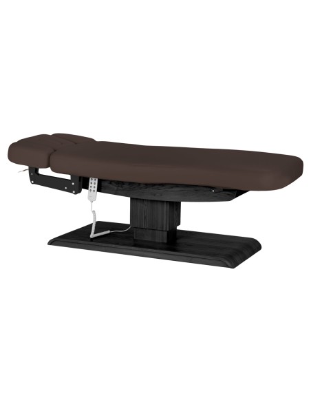 Lettino SPA Sillon Relax marrone scuro con base nera