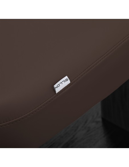 Lettino SPA Sillon Relax marrone scuro con base nera