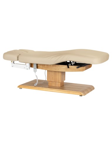 Lettino SPA Sillon Relax beige con base marrone...