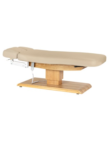 Lettino SPA Sillon Relax beige con base marrone...