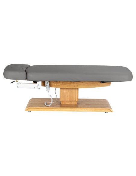 Lettino SPA Sillon Relax grigio con base marrone chiaro